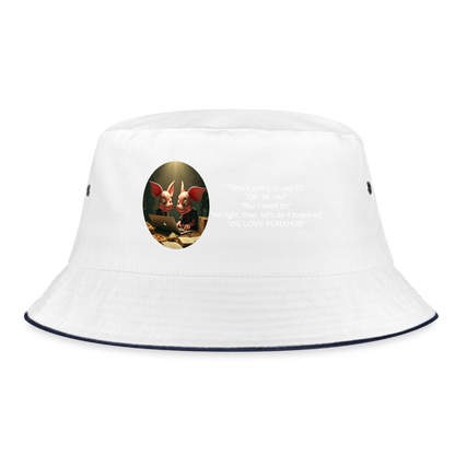 APPRECIATION - BUCKET HAT - white/navy