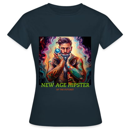 NEW AGE HIPSTER OF THE FUTURE! WOMEN'S CLASSIC T-SHIRT - navy