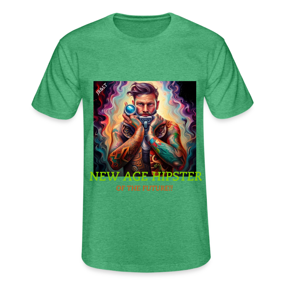 NEW AGE HIPSTER OF THE FUTURE!! MENS CLASSIC T-SHIRT - heather green