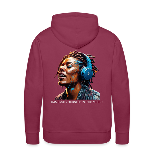 IMMERSE YOUR SELF IN THE MUSIC!! MEN'S HOODIE - bordeaux