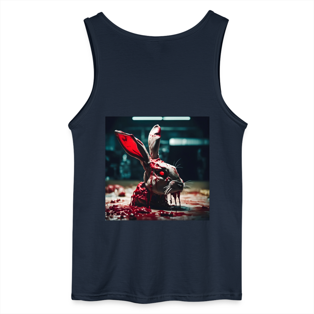 UNLUCKY RABBIT'S HEAD - MEN'S TANK TOP - navy