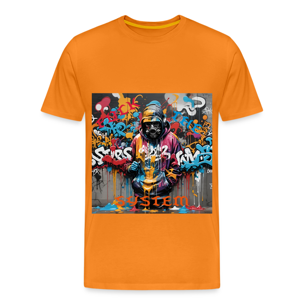 F#CK THE SYSTEM MEN'S PREMIUM T-SHIRT - orange