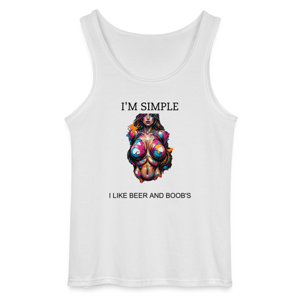 I'M SIMPLE - MEN'S TANK TOP - white