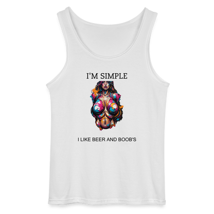 I'M SIMPLE - MEN'S TANK TOP - white