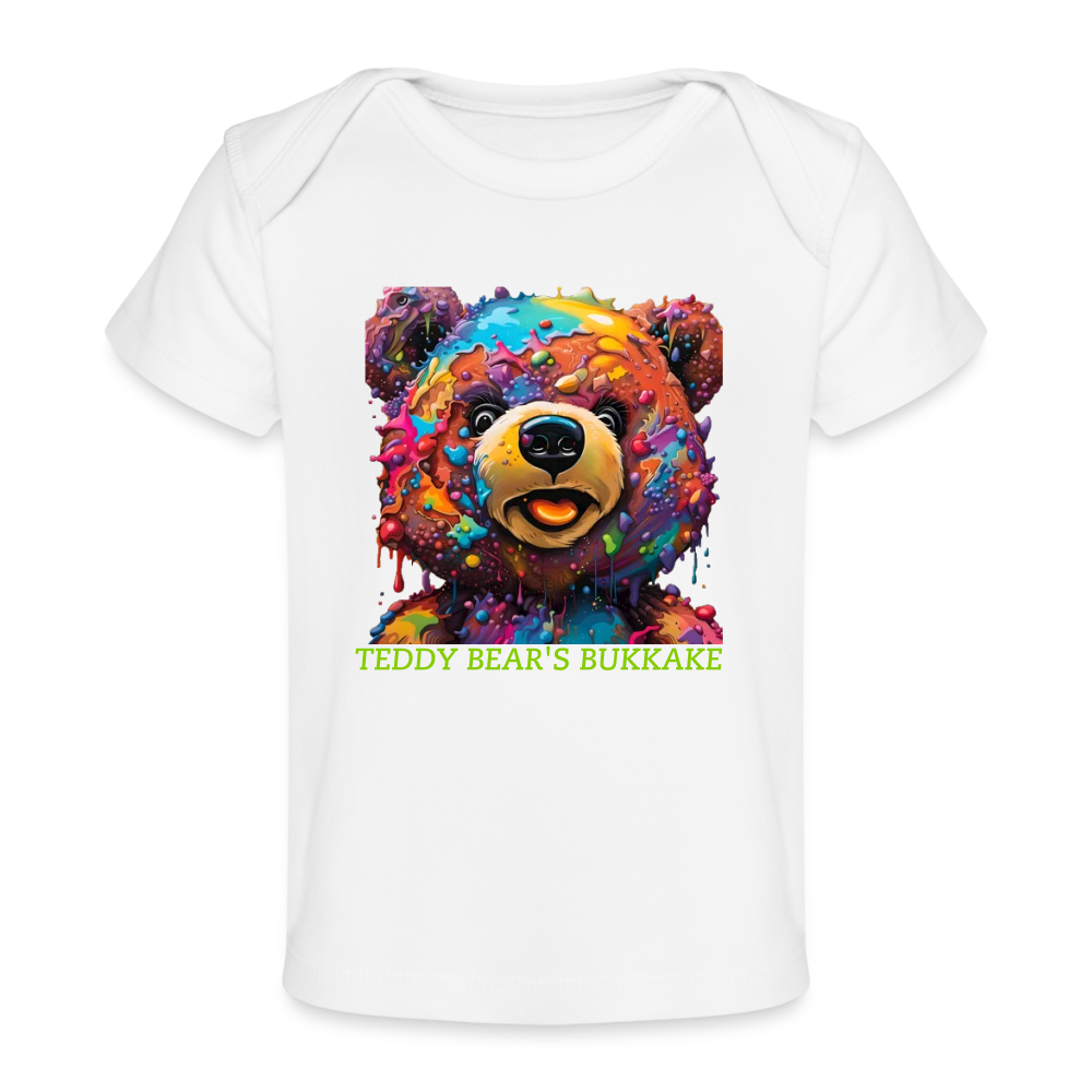 TEDDY BEAR'S BUKKAKE!! BABY'S T-SHIRT - white