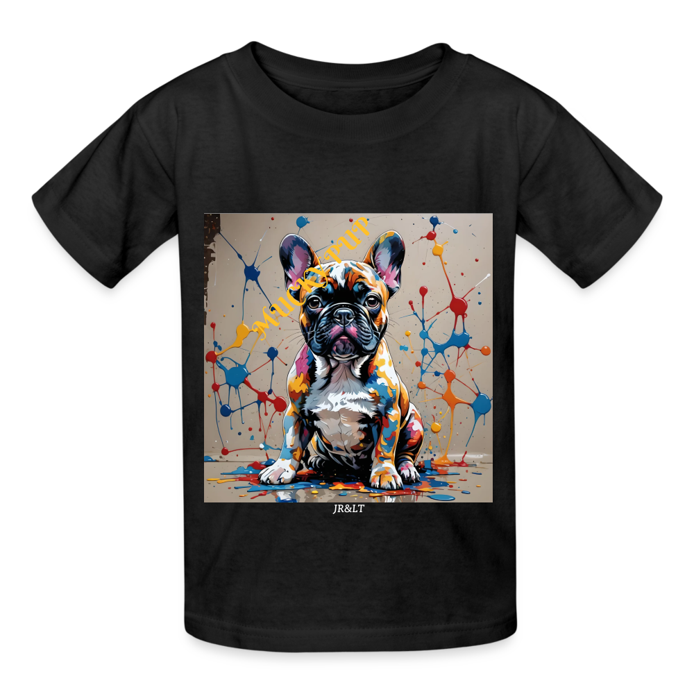 MUCKY PUP!! - CHILDREN'S T-SHIRT - black