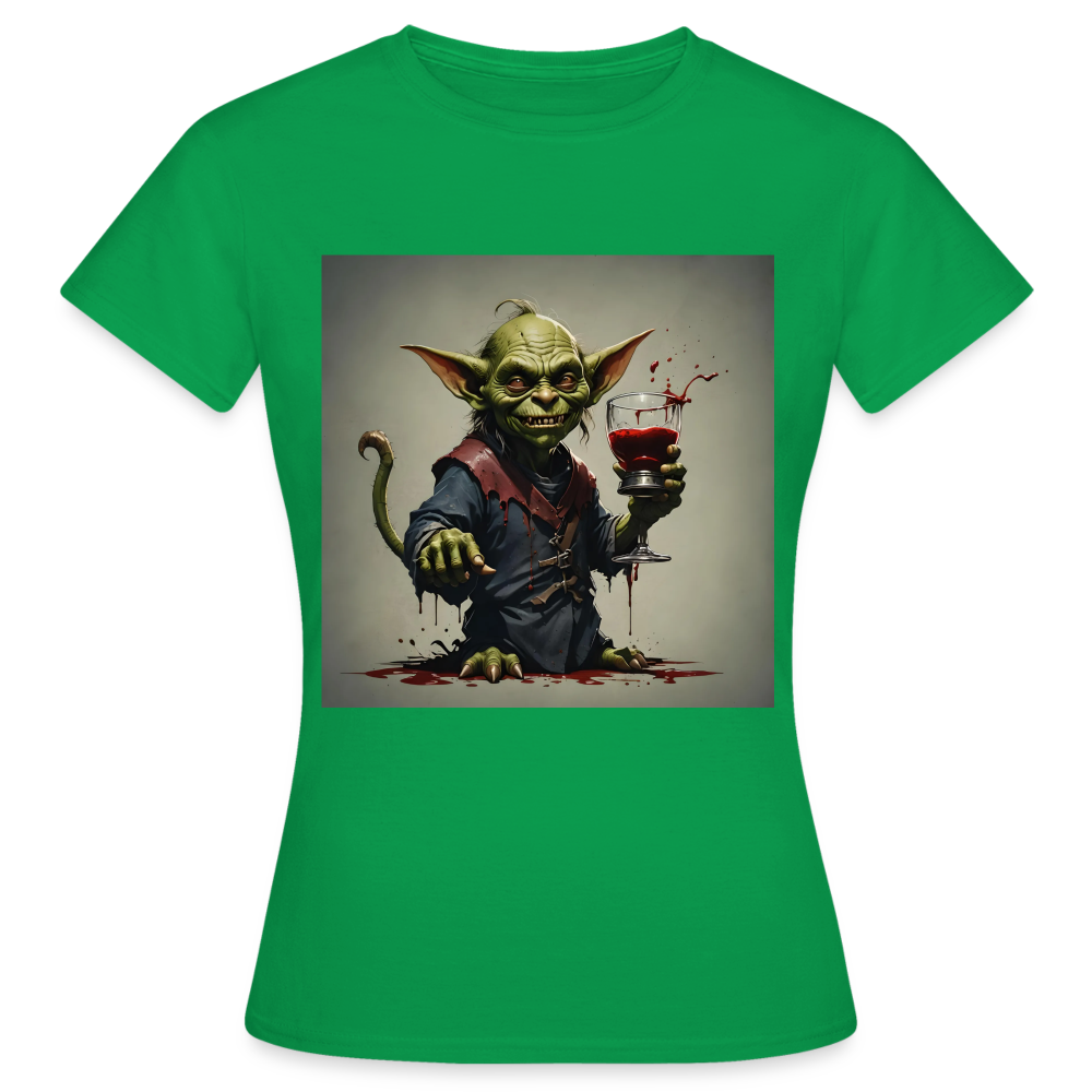 GOBLIN WITH A GOBLET - WOMEN'S CLASSIC T-SHIRT - kelly green