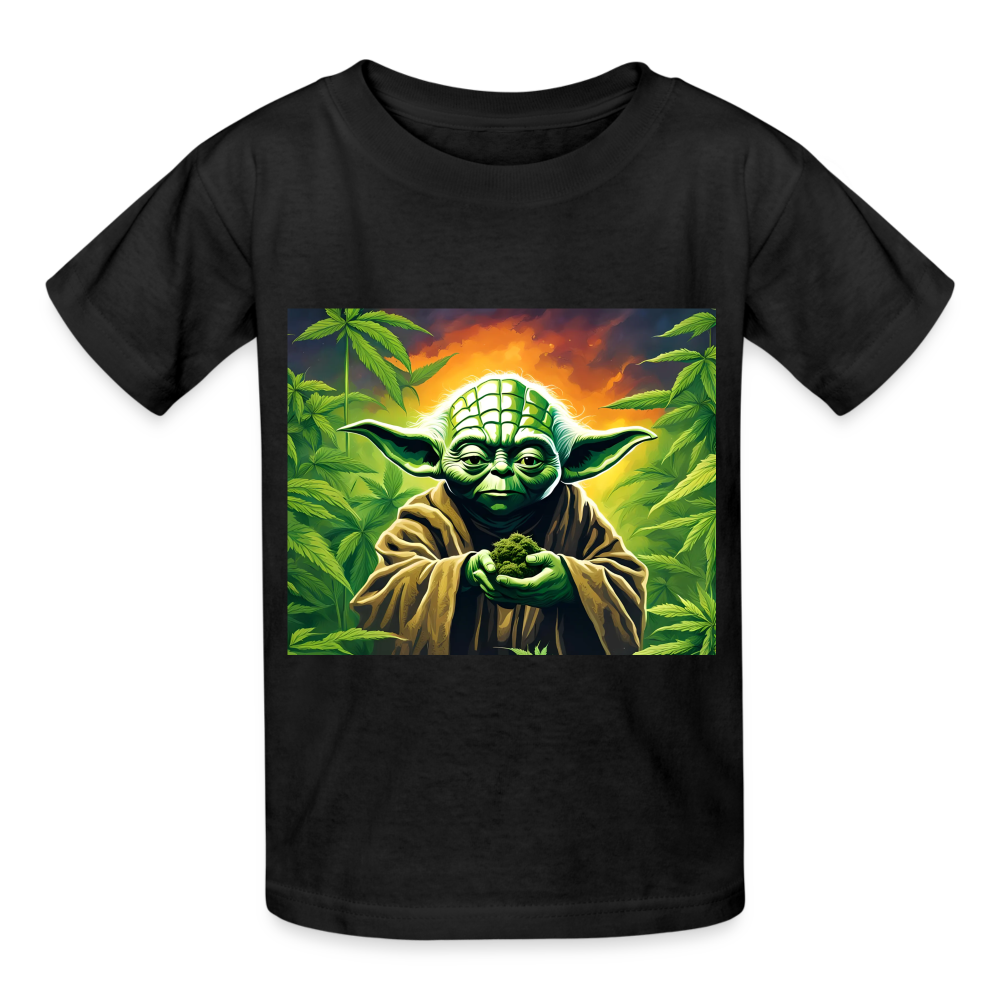 ENLIGHTENED YODA - CHILDREN'S T-SHIRT - black