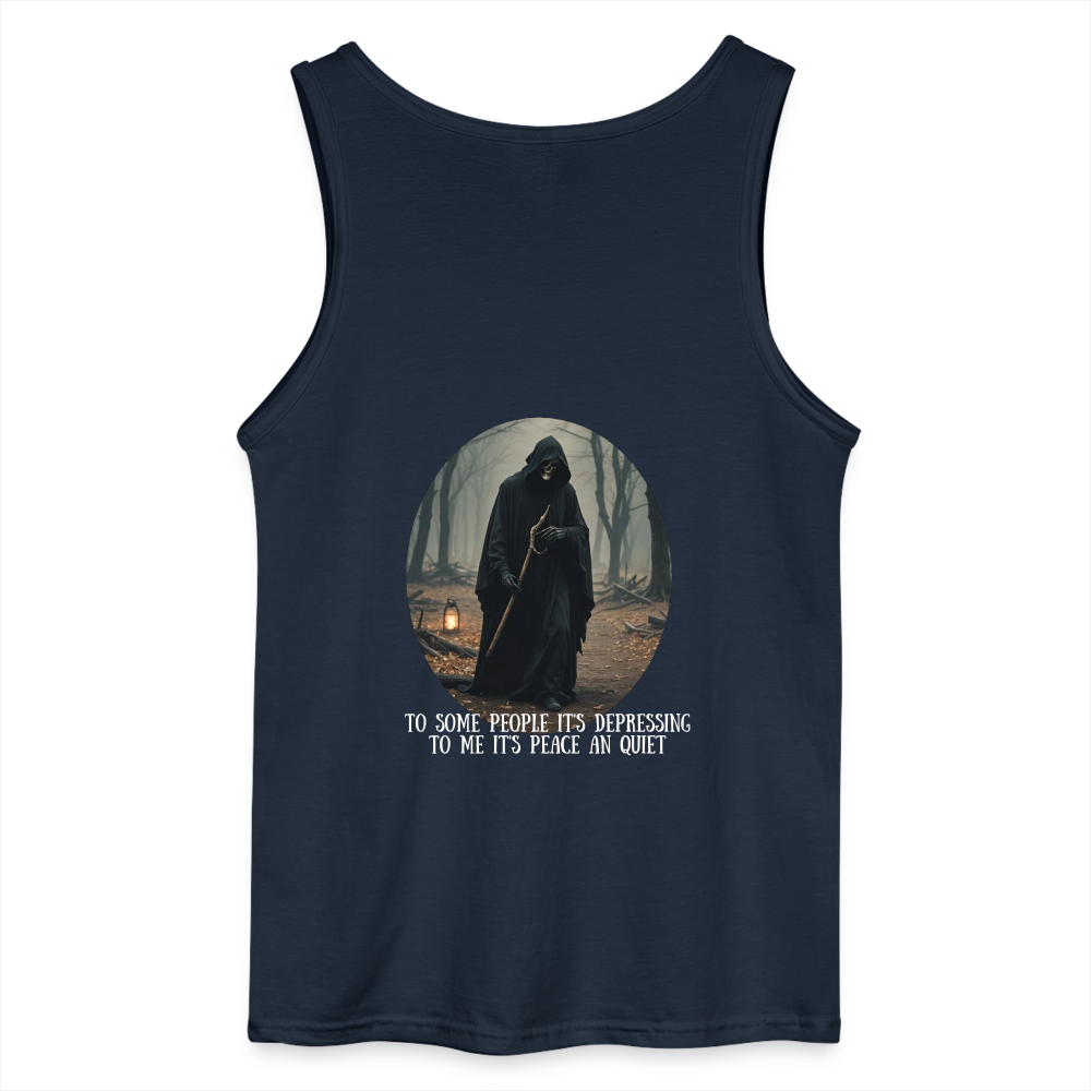 LONELY GRIM REAPER - MEN'S TANK TOP - navy