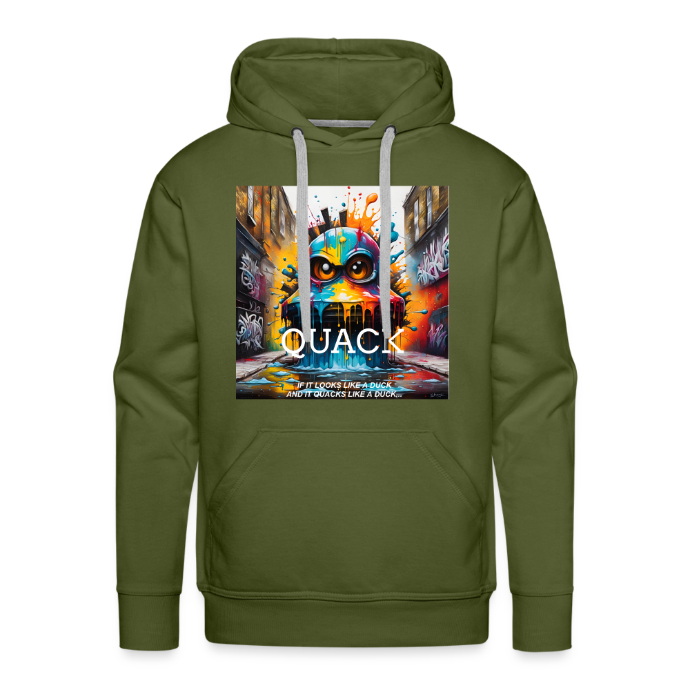 QUACK!! MEN'S HOODIE - olive green