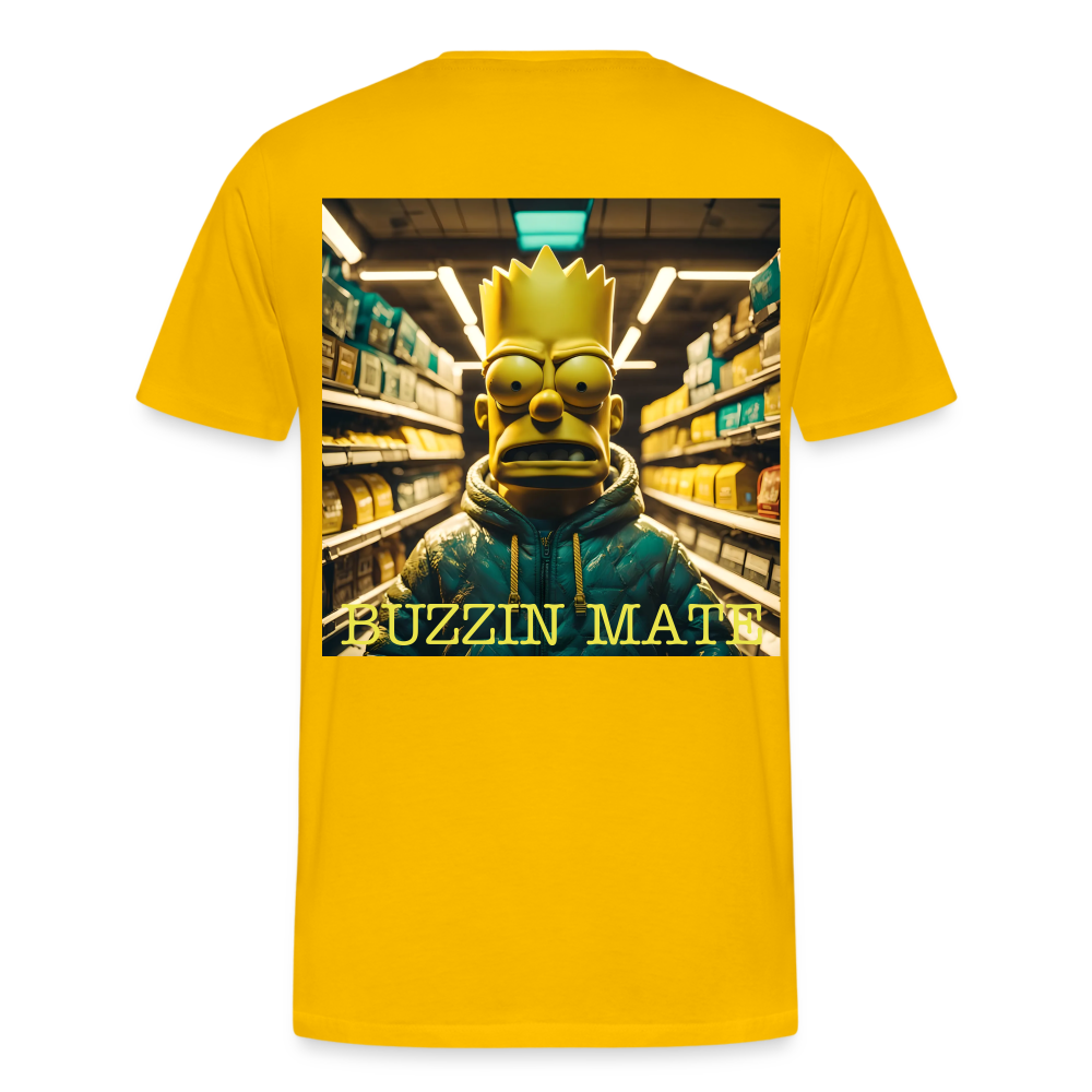 BUZZIN MATE - MEN'S PREMIUM T-SHIRT - sun yellow