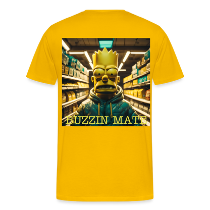 BUZZIN MATE - MEN'S PREMIUM T-SHIRT - sun yellow