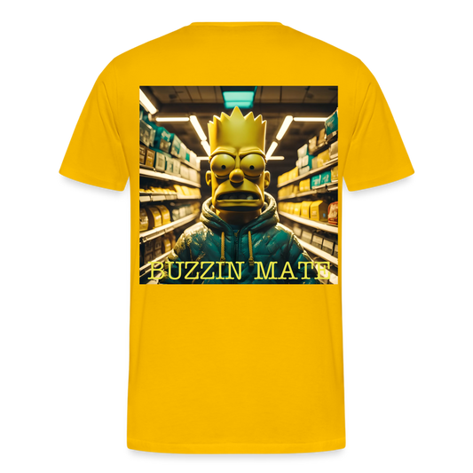 BUZZIN MATE - MEN'S PREMIUM T-SHIRT - sun yellow