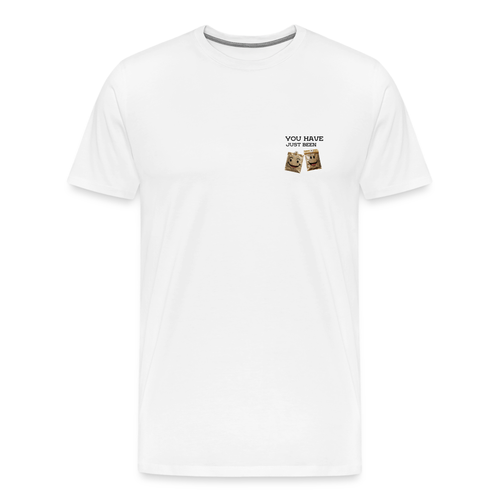 TEA BAGGED - MEN'S PREMIUM T-SHIRT - white