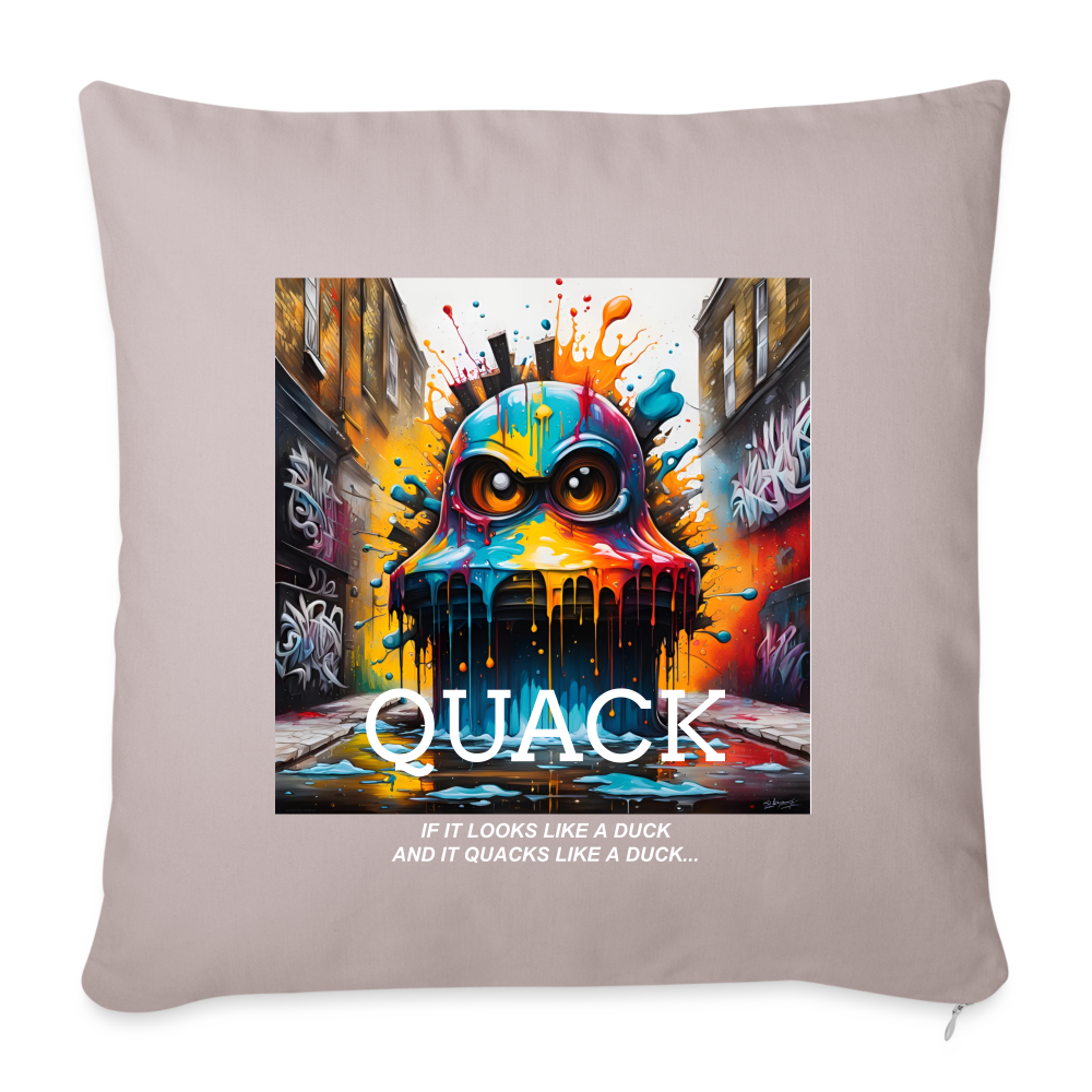 QUACK!! CUSHION COVER WITH FILLING - light taupe