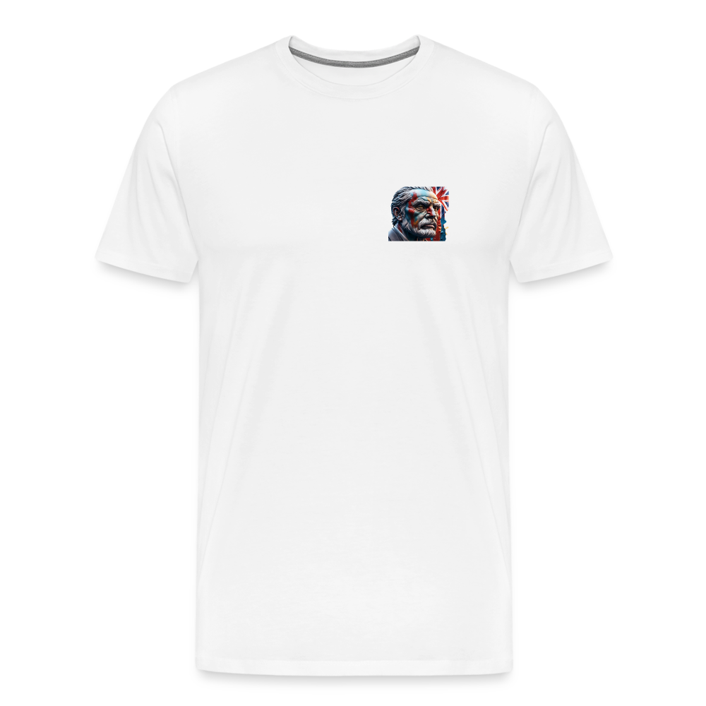 OLD MAN BRITAIN!! MEN'S PREMIUM T-SHIRT - white