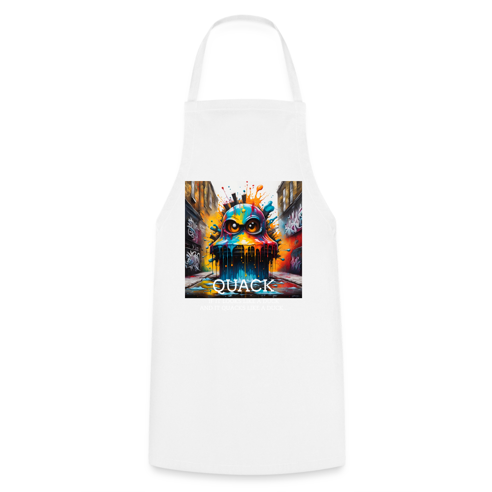 QUACK!! ADULT APRON - white