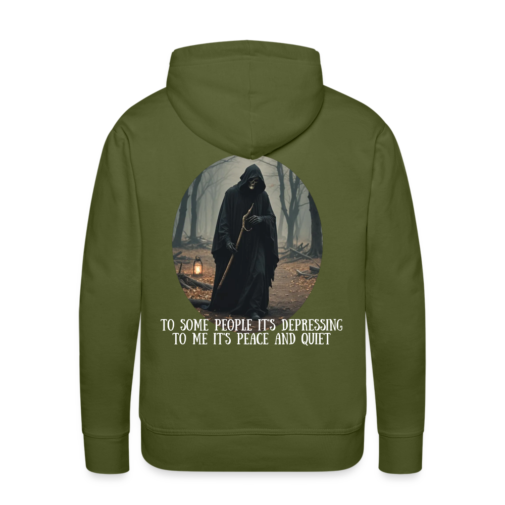 LONELY GRIM REAPER - MEN'S HOODIE - olive green