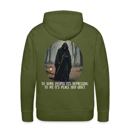 LONELY GRIM REAPER - MEN'S HOODIE - olive green