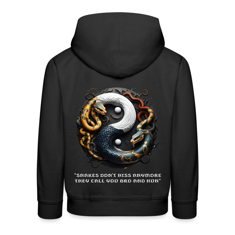 YING YANG - CHILDREN'S HOODIE - black