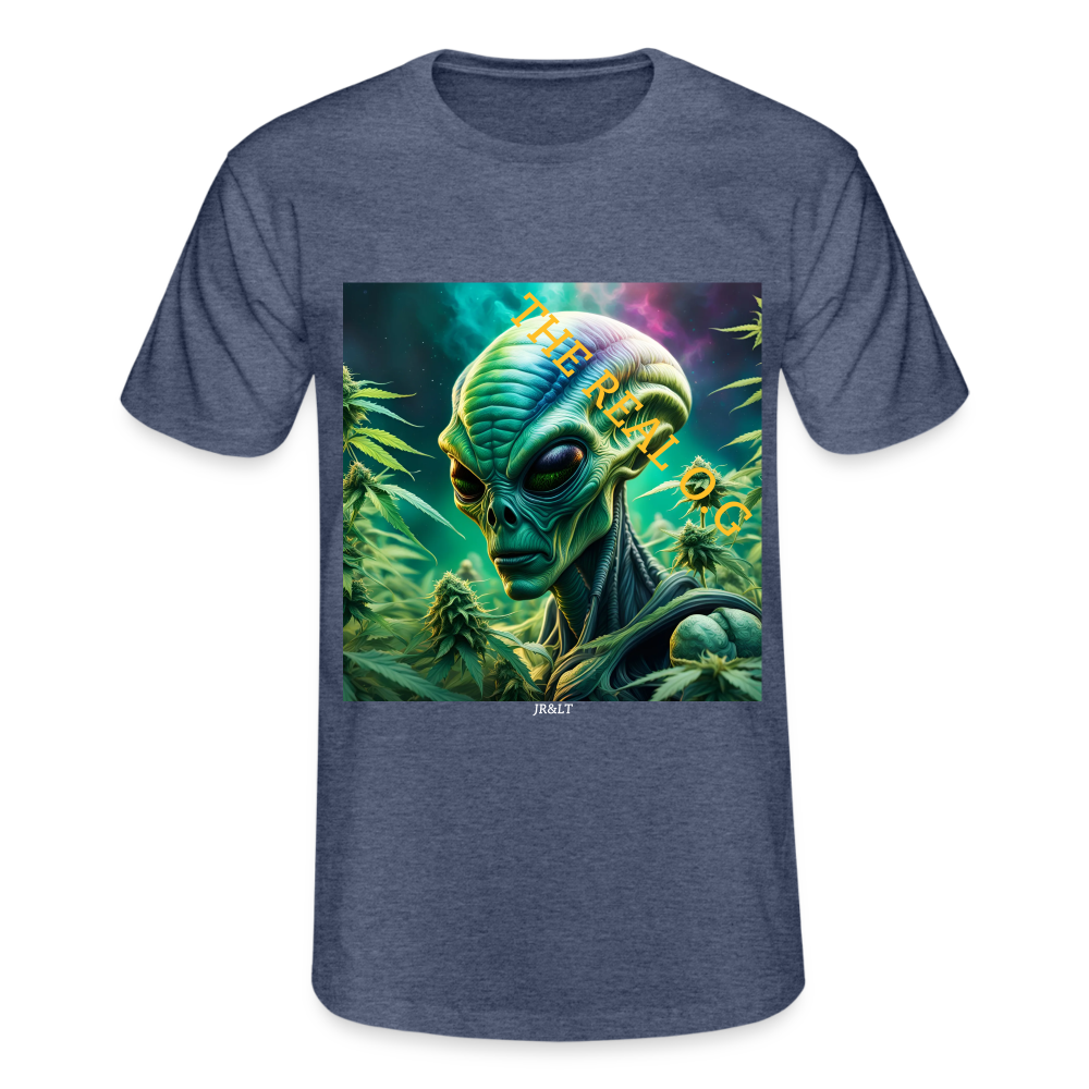 THE REAL ALIEN O.G!! MENS CLASSIC T-SHIRT - heather navy