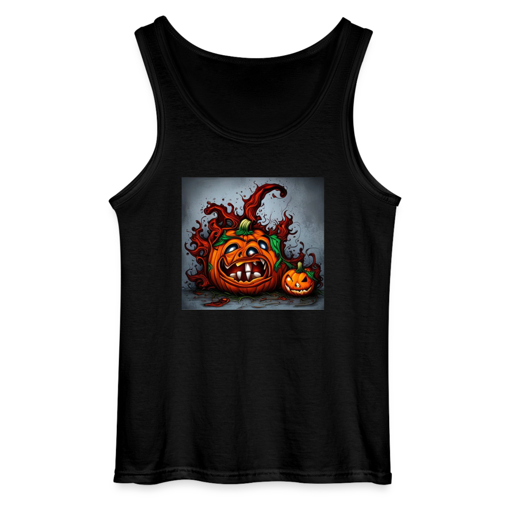 SPOOKY PUMPKIN - MEN'S TANK TOP - black