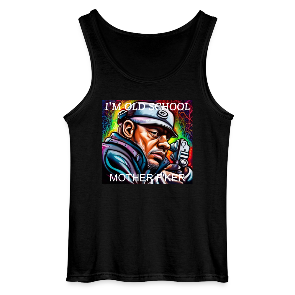 I'M OLD SCHOOL - MEN'S TANK TOP - black