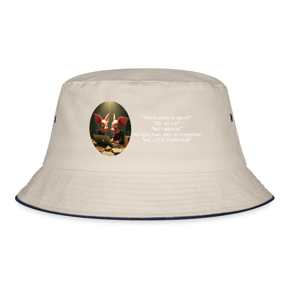 APPRECIATION - BUCKET HAT - ecru/navy