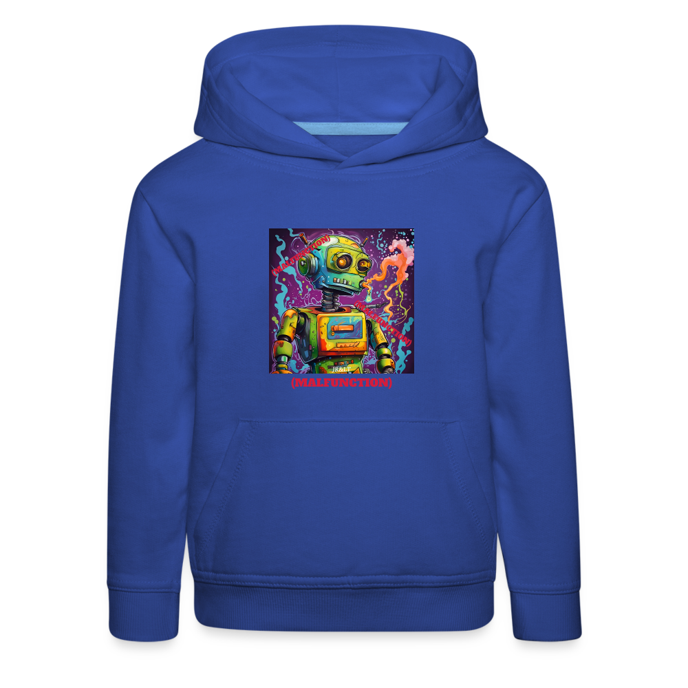 MALFUCNTIONING ROBOT!! KIDS T-SHIRT - royal blue