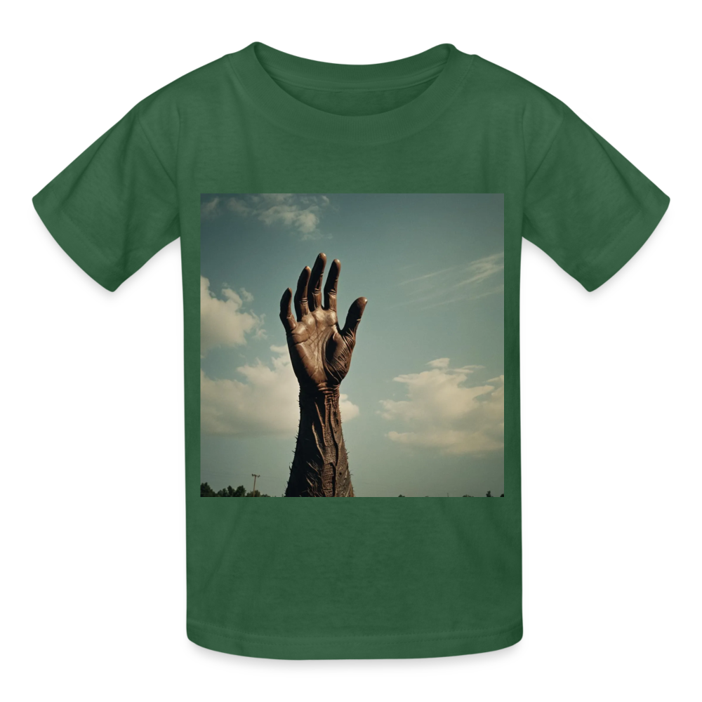 GIVE US A HAND - CHILDREN'S T-SHIRT - bottle green