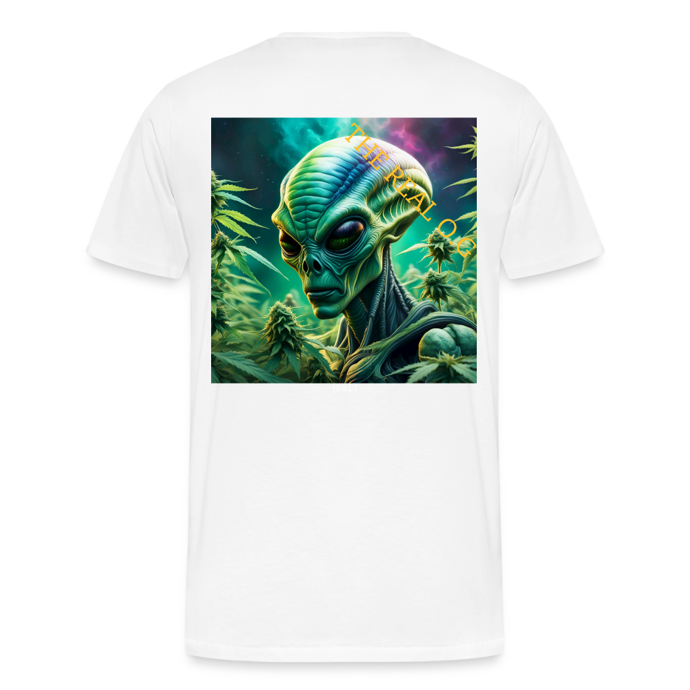 THE REAL ALIEN O.G!! MENS PREMIUM T-SHIRT - white