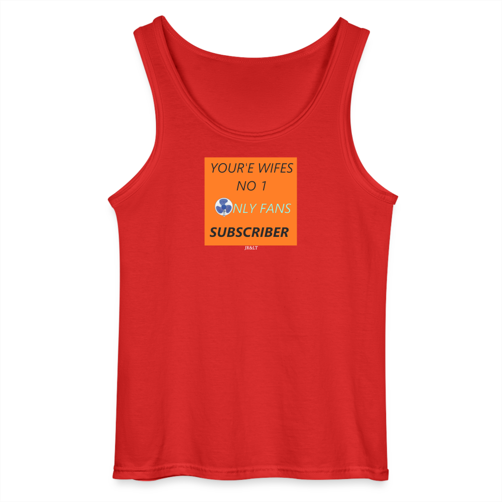 YOUR WIFE'S NO1 - MEN'S TANK TOP - red