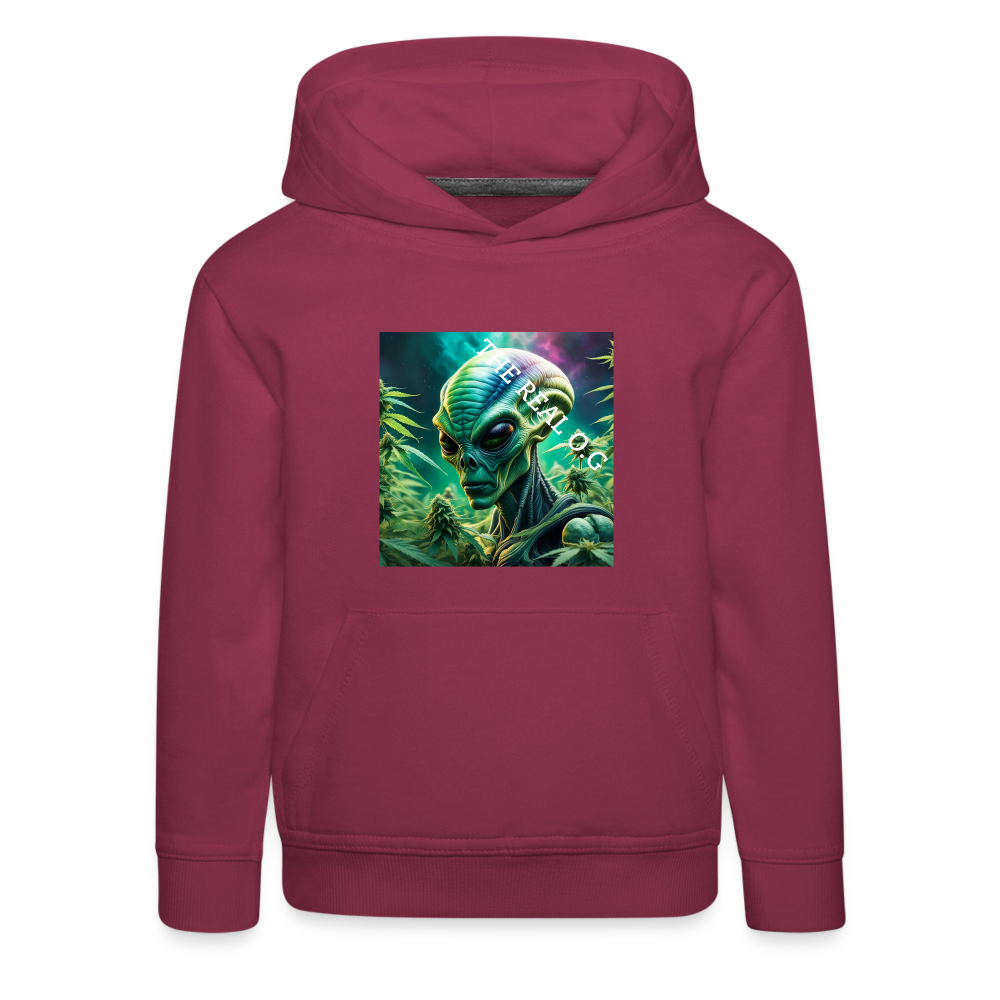 THE REAL ALIEN O.G!! - CHILDREN'S HOODIE - bordeaux