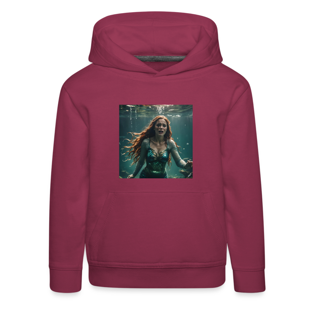 SOULESS MERMAID!! CHILDREN'S HOODIE - bordeaux