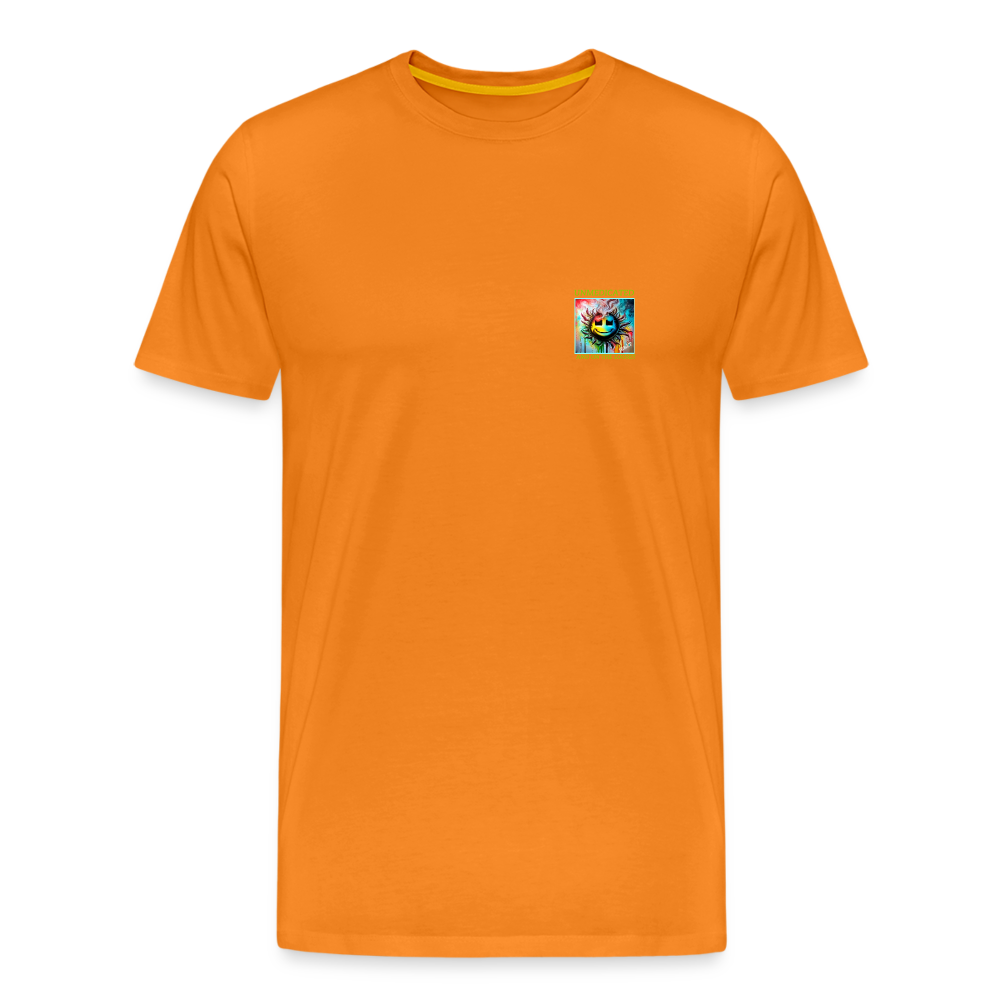 UNMEDICATED AND ON THE LOOSE!! MENS PREMIUM T-SHIRT - orange