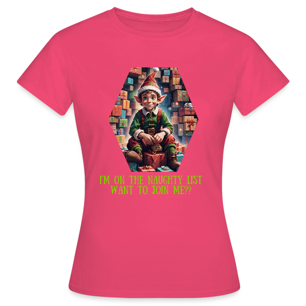 NAUGHTY LIST - WOMEN'S CLASSIC T-SHIRT - azalea