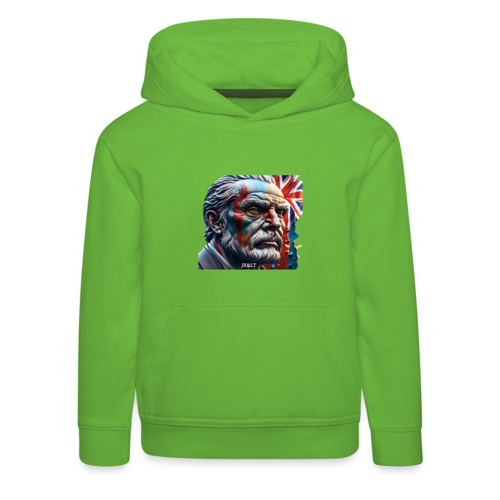 OLD MAN BRITAIN!! CHILDREN'S HOODIE - light green