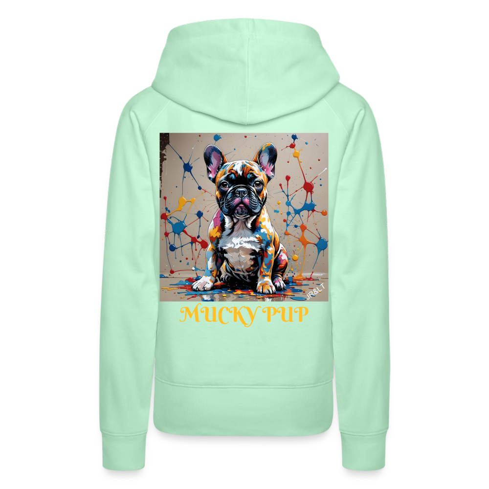 MUCKY PUP!! - WOMEN'S HOODIE - light mint