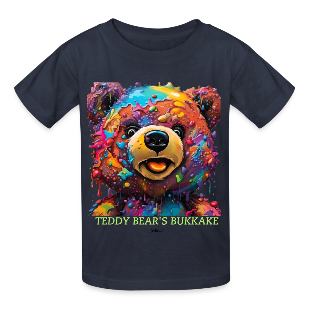 TEDDY BEAR'S BUKKAKE!! CHILDRENS T-SHIRT - navy