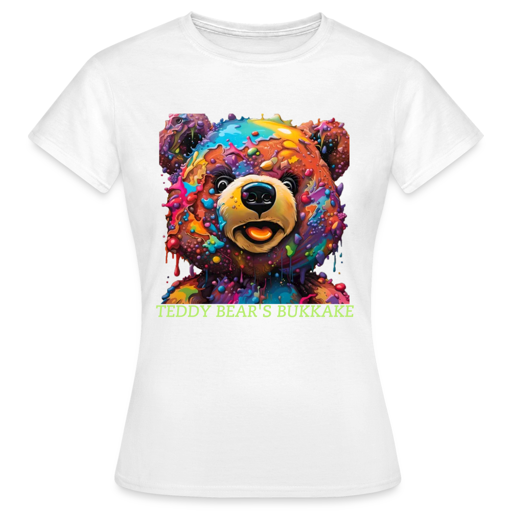 TEDDY BEAR'S BUKKAKE!! WOMENS T-SHIRT - white