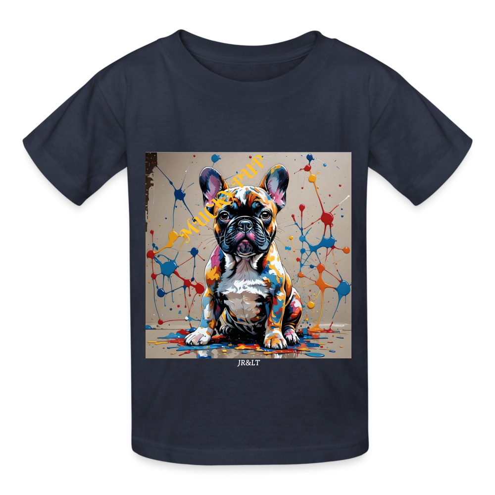 MUCKY PUP!! - CHILDREN'S T-SHIRT - navy