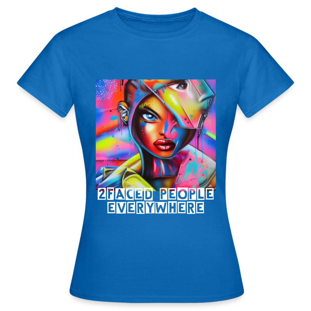 TWO FACED!! - WOMEN'S T=SHIRT - royal blue