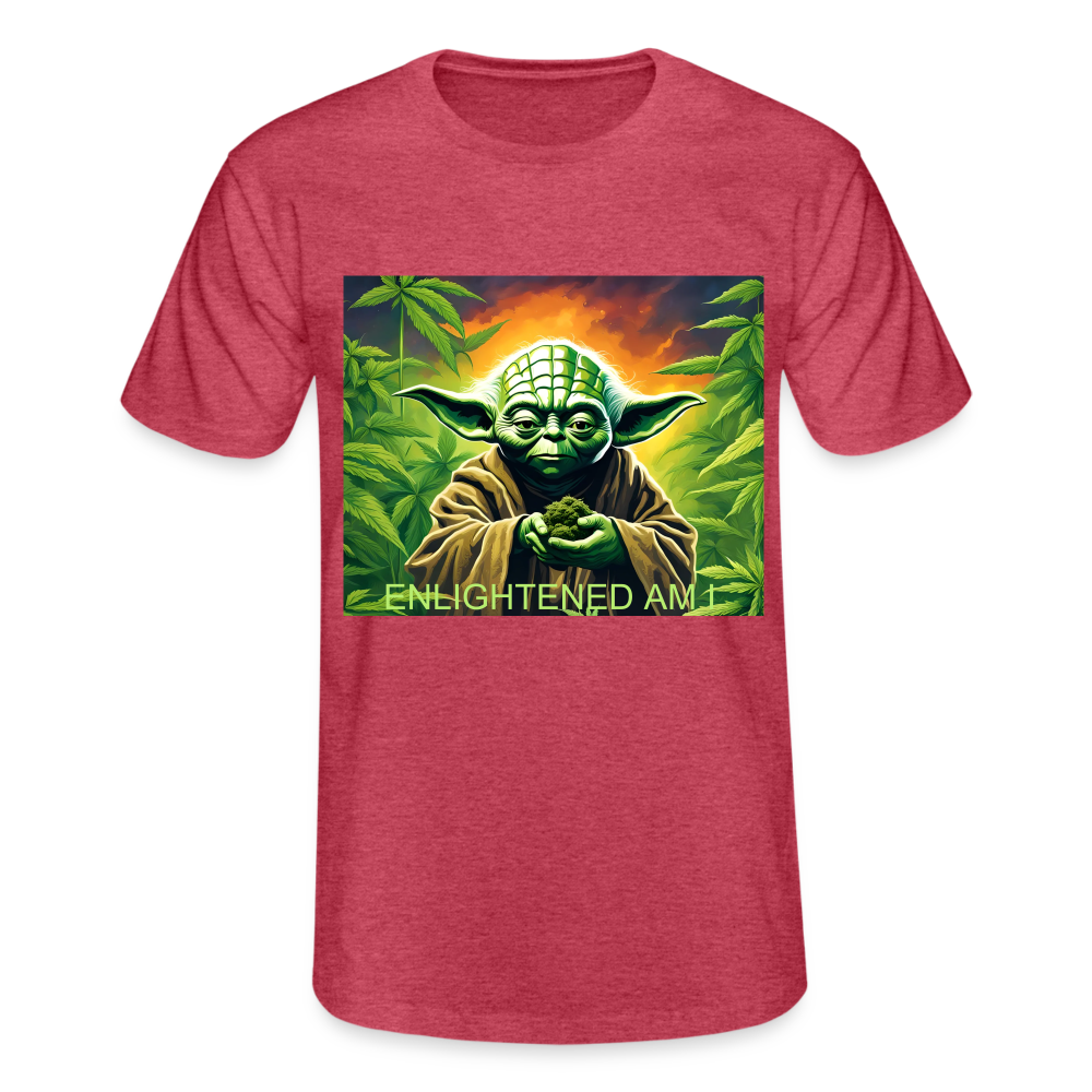 ENLIGHTENED YODA - MEN'S CLASSIC T-SHIRT - heather red