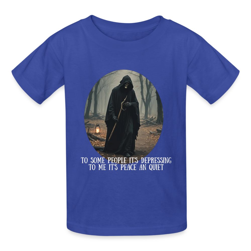 LONELY GRIM REAPER - CHILDREN'S T-SHIRT - royal blue