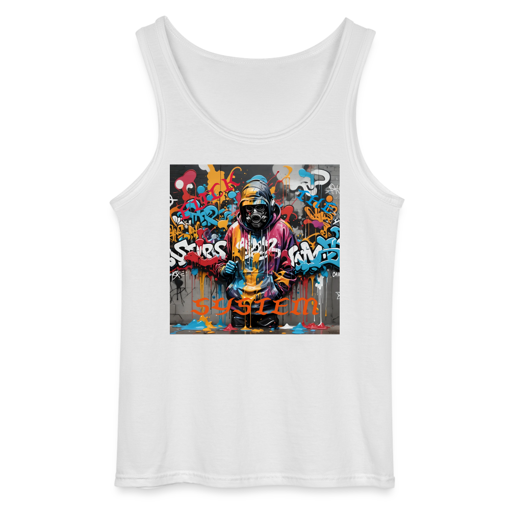 F#CK THE SYSTEM - MEN'S TANK TOP - white