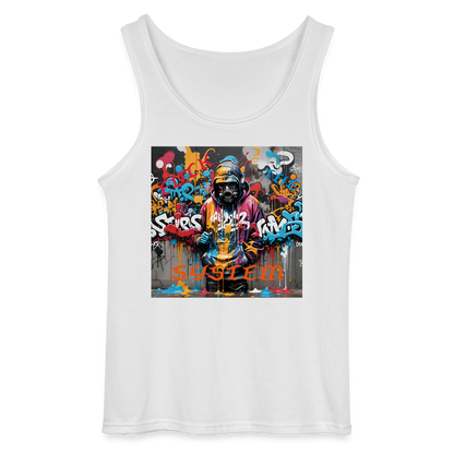 F#CK THE SYSTEM - MEN'S TANK TOP - white