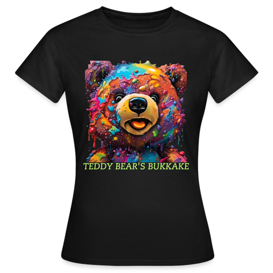 TEDDY BEAR'S BUKKAKE!! WOMENS T-SHIRT - black