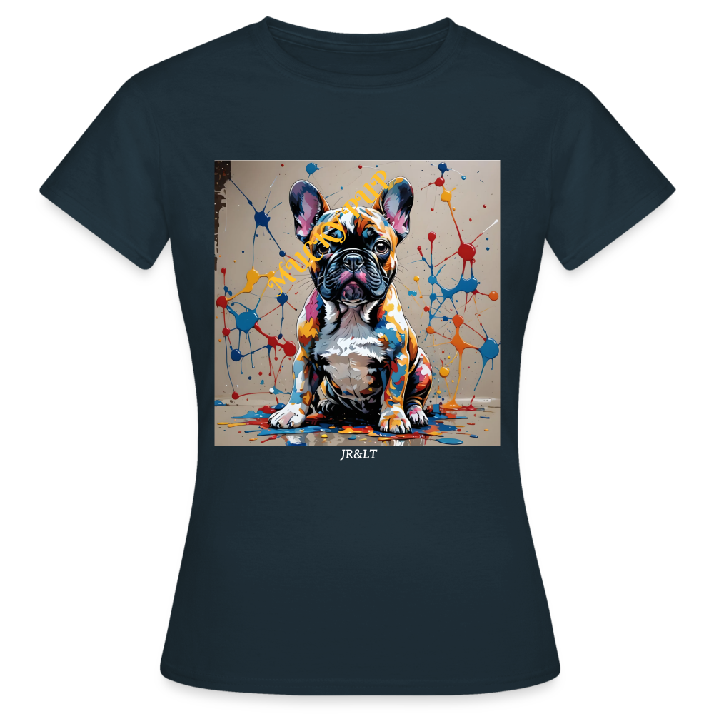 MUCKY PUP!! - WOMENS CLASSIC T-SHIRT - navy