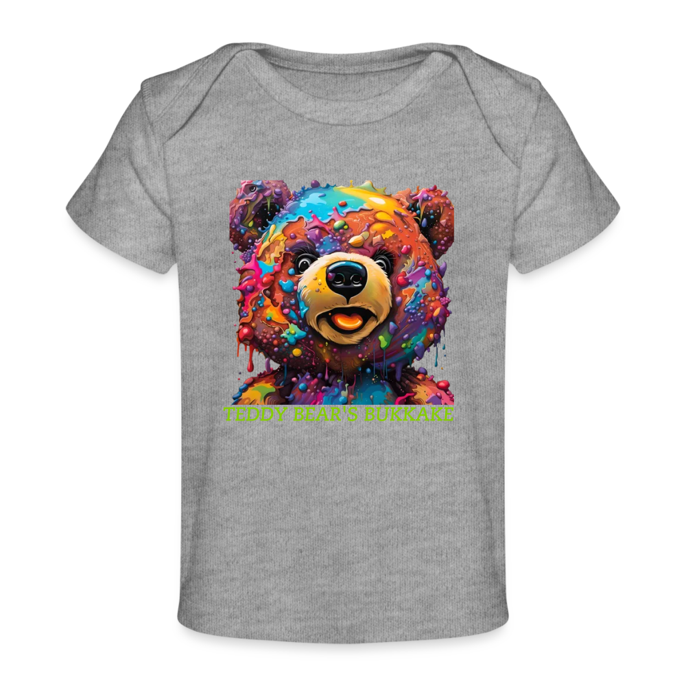 TEDDY BEAR'S BUKKAKE!! BABY'S T-SHIRT - heather grey