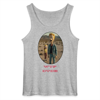 WTF DUDE - MEN'S TANK TOP - sports grey